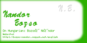 nandor bozso business card